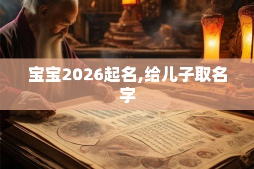 宝宝2026起名,给儿子取名字