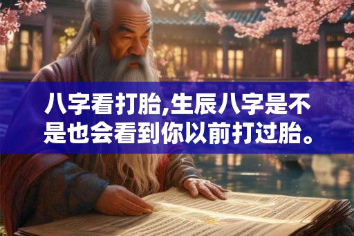 八字看打胎,生辰八字是不是也会看到你以前打过胎。