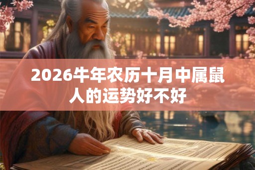 2026牛年农历十月中属鼠人的运势好不好