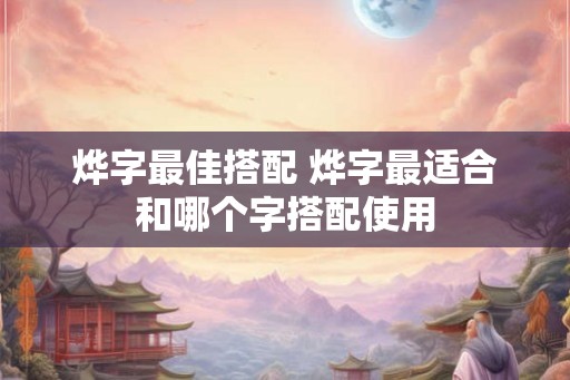 烨字最佳搭配 烨字最适合和哪个字搭配使用