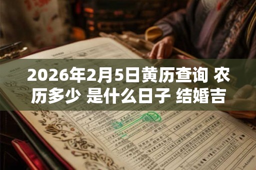 2026年2月5日黄历查询 农历多少 是什么日子 结婚吉时