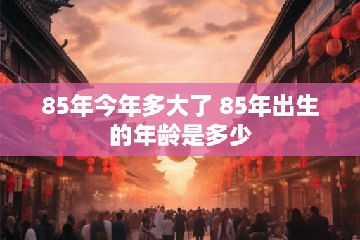 85年今年多大了 85年出生的年龄是多少