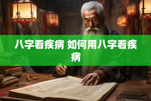 八字看疾病 如何用八字看疾病