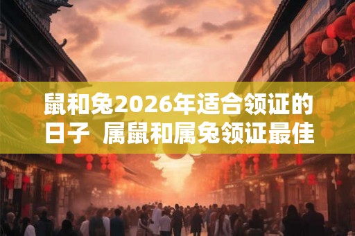 鼠和兔2026年适合领证的日子  属鼠和属兔领证最佳吉日