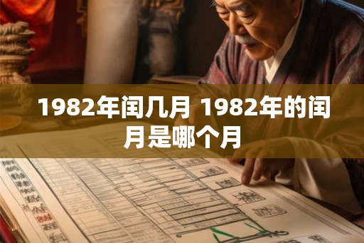 1982年闰几月 1982年的闰月是哪个月