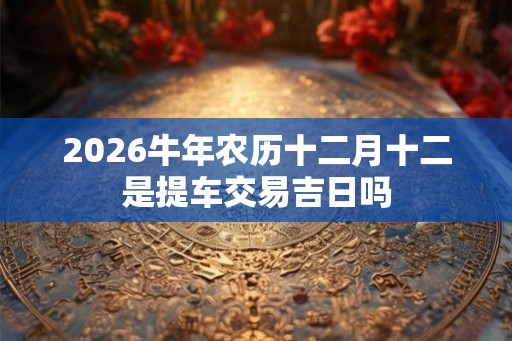 2026牛年农历十二月十二是提车交易吉日吗