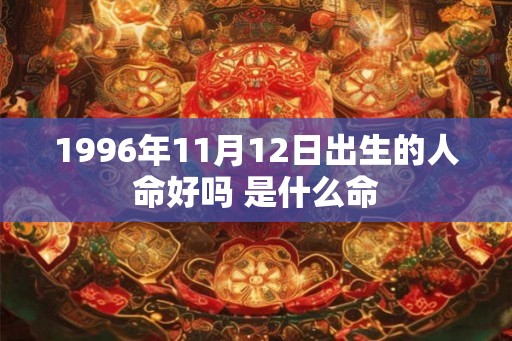 1996年11月12日出生的人命好吗 是什么命