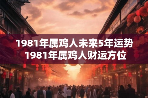 1981年属鸡人未来5年运势 1981年属鸡人财运方位