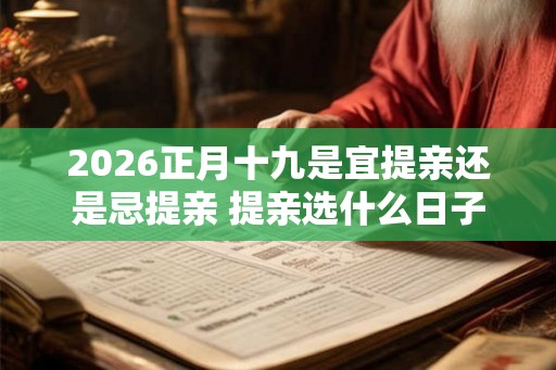 2026正月十九是宜提亲还是忌提亲 提亲选什么日子