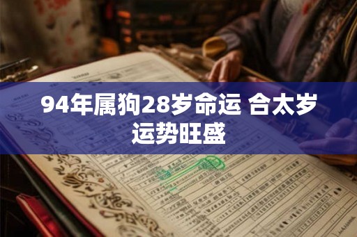 94年属狗28岁命运 合太岁运势旺盛