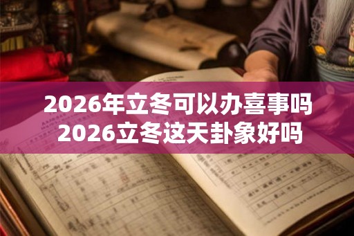 2026年立冬可以办喜事吗 2026立冬这天卦象好吗