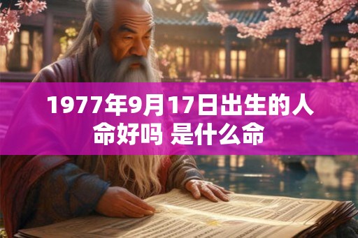 1977年9月17日出生的人命好吗 是什么命