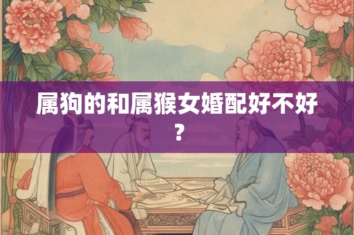 属狗的和属猴女婚配好不好？