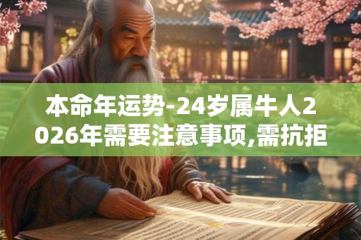 本命年运势-24岁属牛人2026年需要注意事项,需抗拒外来诱惑