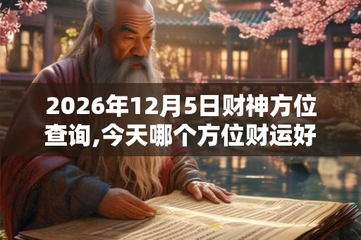 2026年12月5日财神方位查询,今天哪个方位财运好