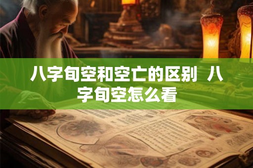 八字旬空和空亡的区别  八字旬空怎么看