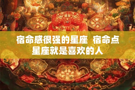 宿命感很强的星座  宿命点星座就是喜欢的人