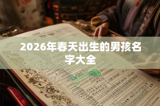2026年春天出生的男孩名字大全