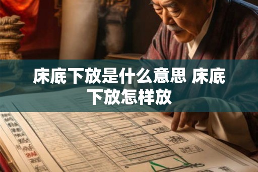床底下放是什么意思 床底下放怎样放 床底下放是什么意思 床底下放怎样放
