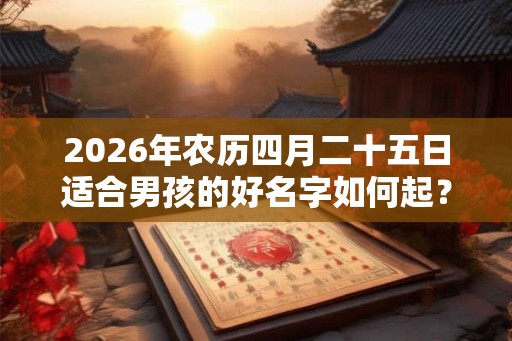 2026年农历四月二十五日适合男孩的好名字如何起? 2026年农历四月二十五日适合男孩的好名字如何起?