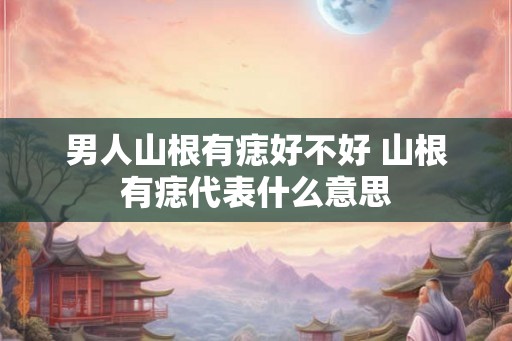 男人山根有痣好不好 山根有痣代表什么意思