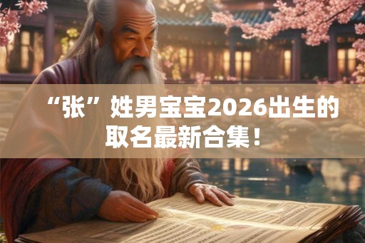 “张”姓男宝宝2026出生的取名最新合集！
