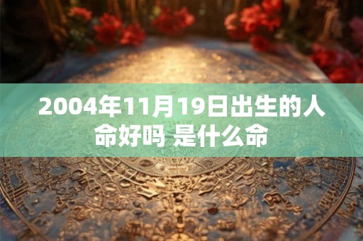 2004年11月19日出生的人命好吗 是什么命