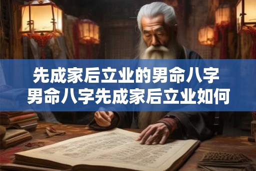 先成家后立业的男命八字 男命八字先成家后立业如何实现