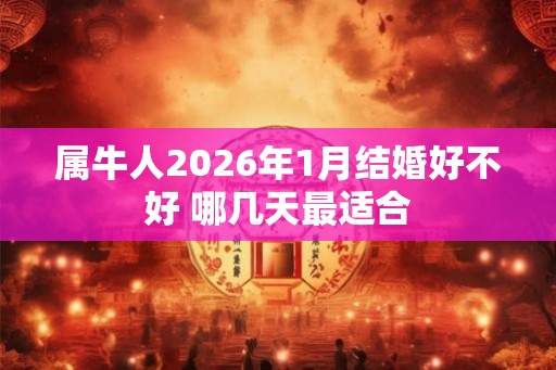 属牛人2026年1月结婚好不好 哪几天最适合