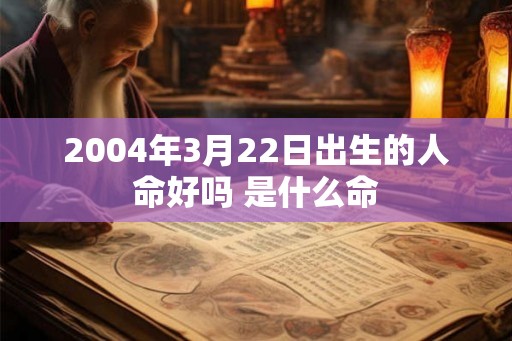 2004年3月22日出生的人命好吗 是什么命