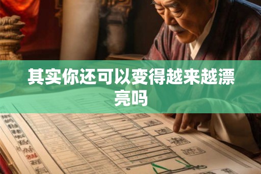 其实你还可以变得越来越漂亮吗
