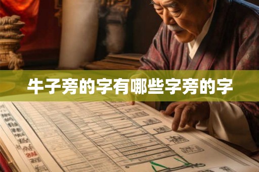 牛子旁的字有哪些字旁的字