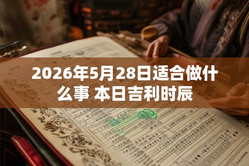 2026年5月28日适合做什么事 本日吉利时辰