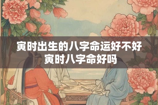 寅时出生的八字命运好不好 寅时八字命好吗