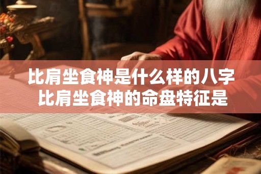 比肩坐食神是什么样的八字 比肩坐食神的命盘特征是