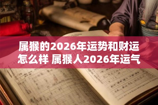 属猴的2026年运势和财运怎么样 属猴人2026年运气如何