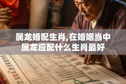 属龙婚配生肖,在婚姻当中属龙应配什么生肖最好