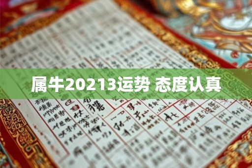 属牛20213运势 态度认真