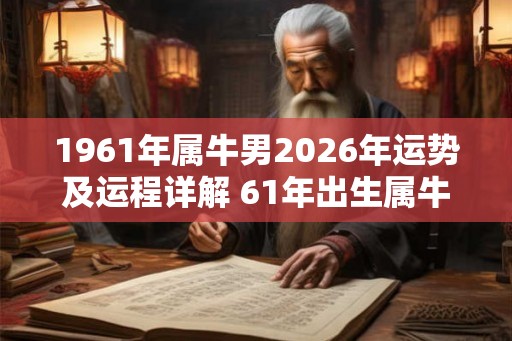 1961年属牛男2026年运势及运程详解 61年出生属牛人2026全年每月运势男性 1961年属牛男2026年运势及运程详解 61年出生属牛人2026全年每月运势男性