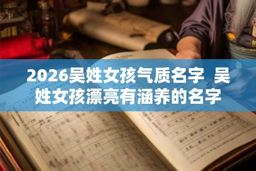 2026吴姓女孩气质名字  吴姓女孩漂亮有涵养的名字