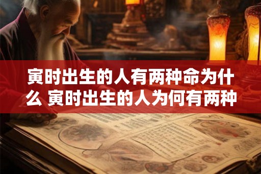 寅时出生的人有两种命为什么 寅时出生的人为何有两种命
