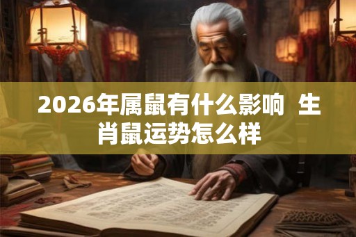2026年属鼠有什么影响 生肖鼠运势怎么样 2026年属鼠有什么影响 生肖鼠运势怎么样