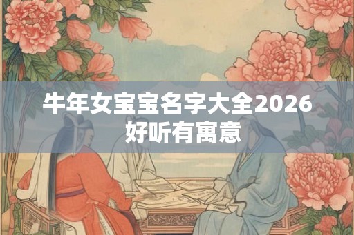牛年女宝宝名字大全2026  好听有寓意