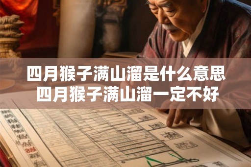 四月猴子满山溜是什么意思 四月猴子满山溜一定不好吗