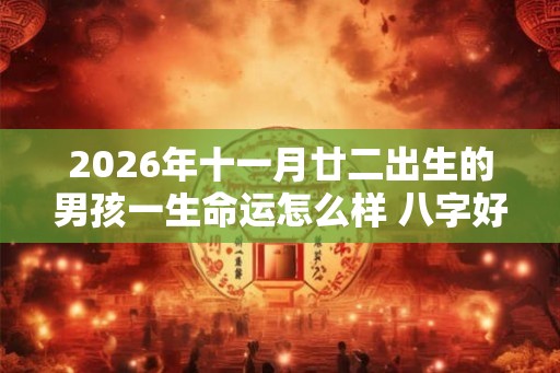 2026年十一月廿二出生的男孩一生命运怎么样 八字好不好
