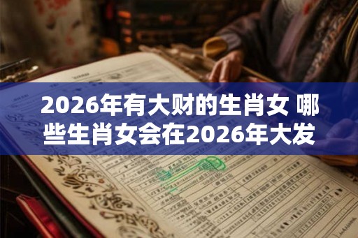 2026年有大财的生肖女 哪些生肖女会在2026年大发财