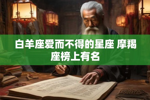 白羊座爱而不得的星座 摩羯座榜上有名 白羊座爱而不得的星座 摩羯座榜上有名