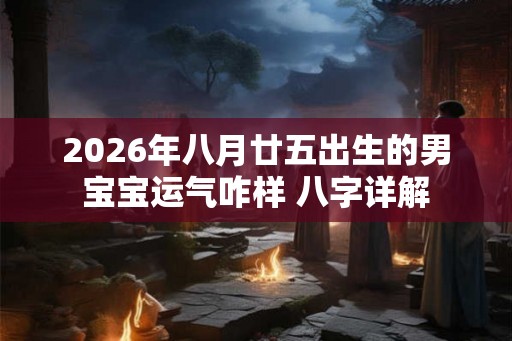2026年八月廿五出生的男宝宝运气咋样 八字详解