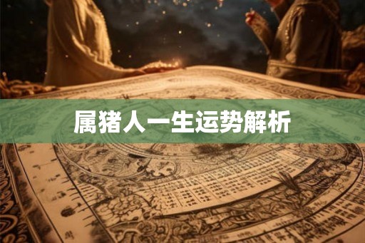 属猪人一生运势解析