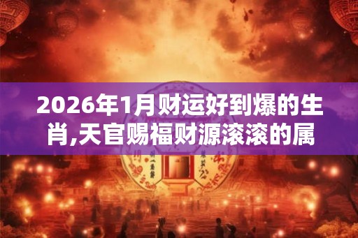 2026年1月财运好到爆的生肖,天官赐福财源滚滚的属相